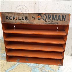 Vintage Dorman J.C adams parts display cabinet 16 x 18 x 4"