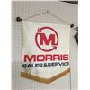 Image 1 : Vintage Morris Sales And Service Advertising Banner 24” x 22"