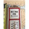 Image 2 : Vintage Red & White Stores Spalding Saskatchewan Advertising Thermometer
