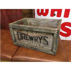 Scarce Drewry's Ginger Ale wooden soda pop crate