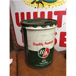 5 Gallon British American Oil Can