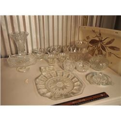 Lot of Misc Glassware (Cups, Plates, Bowl, Etc;)