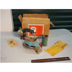 Blue Coleman Iron And Trivet With Box(Coleman)