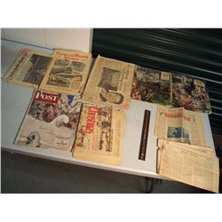 Lot Of 1940’s Newspapers And Magazines