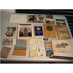 Lot Of Paper Related, Manuals, Postcasrds, Maps