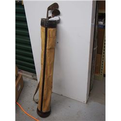 Vintage Golf Bag And Clubs