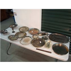 Lot OF Metal Platters