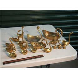 Lot Of Goose Statues, Brassey