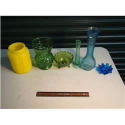 Lot of Misc Glassware (Jars, Vases, Etc;)