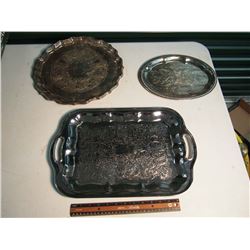 Metal Decorative Platters (3)