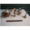 Image 2 : Lot of Metal Misc (Table Piece, Napkin Holder, Bell, Bowl and Spoon Set, Etc;)