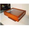 Image 1 : Wood And Glass Display Case, 24”x20”x5 1/2”