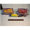 Image 1 : Kalifornia Kicks Car Models (2) With Extra Toy Semis (Manheim Auctions, Interstate Batteries)