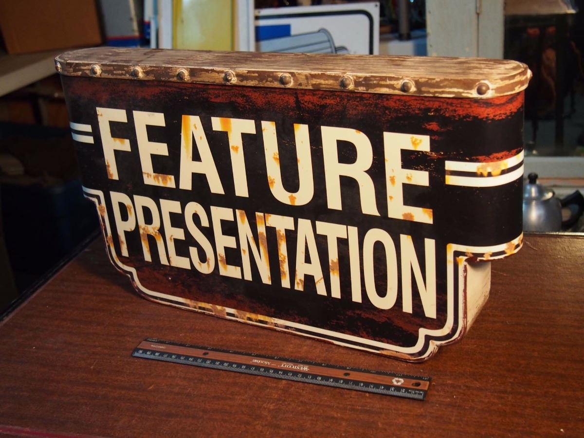 Metal Feature Presentation Sign - Bodnarus Auctioneering