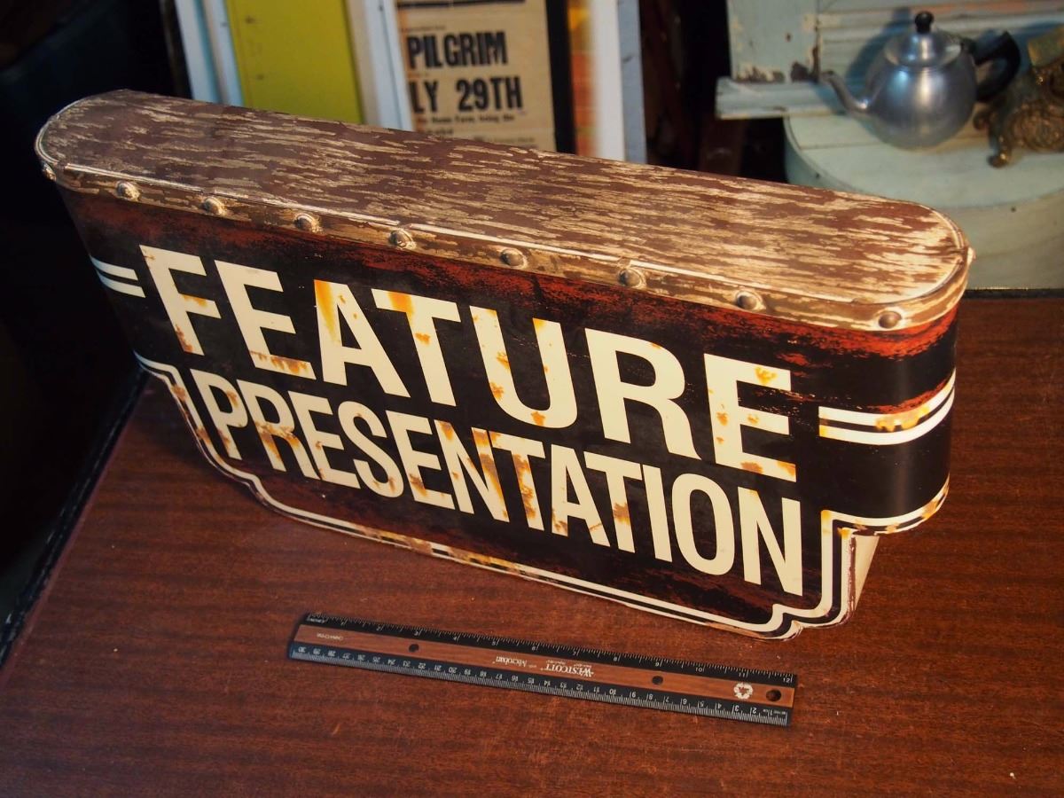 Metal Feature Presentation Sign