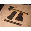 Image 1 : Antique Forged Axe And Axe Heads, One Swedish