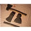 Image 2 : Antique Forged Axe And Axe Heads, One Swedish
