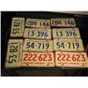 Image 1 : Lot Of 5 Sets Of Saskatchewan Licence Plates 70’s