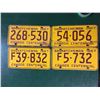 Image 1 : Lot Of 4 Saskatchewan Licence Plates, ‘67