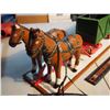 Image 2 : Horse And Wagon Wooden Statue