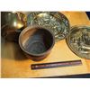 Image 7 : Lot Of Vintage Copper Brass And Brassey, Footed Pot, Platters, Etc.