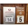 Image 1 : Lot (2) Vintage Perpetual Calendars (CIBC, Credit Union) Complete