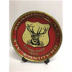 Bradings Ale Advertising Serving Tray, 13  Circumference