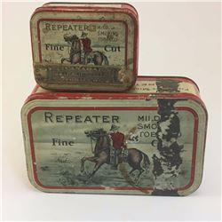 Lot (2) Repeater Tobacco Tins