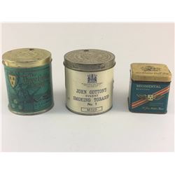 Lot (3) Tobacco Tins (John Cotton, Three Castles, John Middleton)