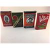 Image 1 : Lot (4) Pocket Tobacco Tins (Velvet, Raleigh, Half & Half, Prince Albert)