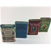 Image 5 : Lot (4) Pocket Tobacco Tins (Tuxedo, Bond Street, Edgeworth, Velvet)