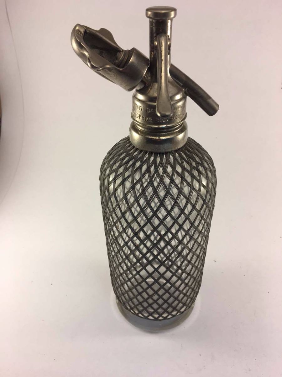Vintage Soda Siphon Bottle 11"