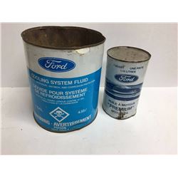 Lot (2) Ford Cans Oil & Anti-freeze