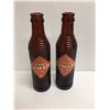 Image 1 : Lot (2) Amber Orange Crush Soda Bottles