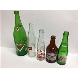 Lot (5) Stubby Soda Pop Bottles