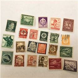 Lot (22) Nazi & Occupied Stamps