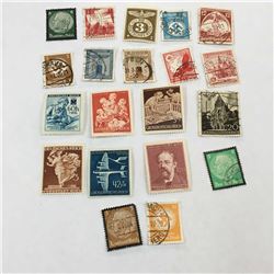 Lot (20) Nazi & Occupied Stamps