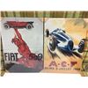 Image 1 : Lot (2) NOS Reproduction Tin Posters (Fiat 509, A.C.F 1938)