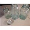 Image 3 : Mason Jars (3) W/ 1 Metal Lid With Porcelain Base