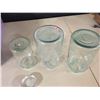 Image 6 : Mason Jars (3) W/ 1 Metal Lid With Porcelain Base