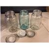 Image 4 : Glass Jars (3) All W/ Metal Lids With Porcelain Bases