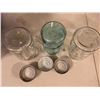 Image 5 : Glass Jars (3) All W/ Metal Lids With Porcelain Bases