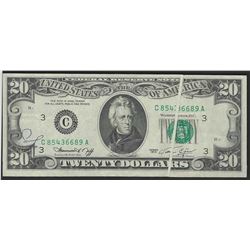 1974 $20 Federal Reserve Note ERROR Gutterfold