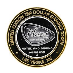 .999 Silver Plaza Las Vegas, NV $10 Casino Limited Edition Gaming Token