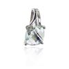 Image 2 : 10KT White Gold 5ct Smokey Quartz and Diamond Pendant