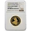 Image 1 : 1987 Belgium 50 ECU Treaty of Rome Anniversary Gold Coin NGC PF69 Ultra Cameo