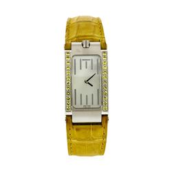 Ladies Movado Elliptica Wristwatch with Yellow Gemstone Dial