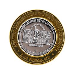 .999 Silver New York-New York Las Vegas $10 Casino Gaming Token Limited Edition