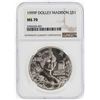 Image 1 : 1999-P $1 Dolley Madison Commemorative Silver Coin NGC MS70
