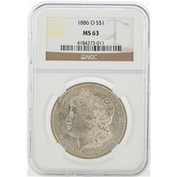 1886-O $1 Morgan Silver Dollar Coin NGC MS63